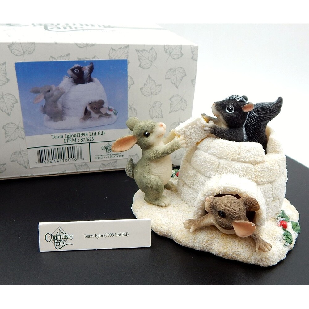 Charming Tails Team Igloo Figurine 87-622 Figure Fitz & Floyd Limited Edition